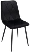 Czarne tapicerowane krzesło do pokoju A5-N78