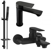 Mexen Royo DQ72 zestaw wannowy, czarny - 72203DQ72-70