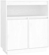 Drewniana biała szafka z otwartą półką C4-R73