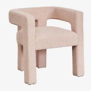 Fotel Liara Bouclé Różowa - Sklum