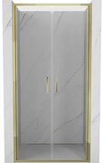 Mexen Exo drzwi prysznicowe podwójne uchylne 70 cm, transparent, złote - 814-070-000-50-00