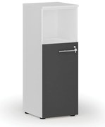 Szafa biurowa kombinowana PRIMO WHITE, 400 x 420 x 1087 mm, biały/grafit