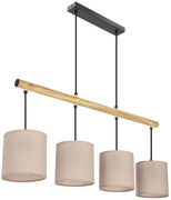 Lampa wisząca nad wyspę z 4 zwisami beż + czarny - 21X Z061 M8-W96
