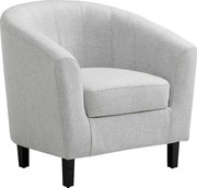 Fotel kabriolet z jasnoszarej tkaniny melanżowej CRISTOBAL