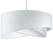 Biała welurowa lampa wisząca nad stół A4-L03