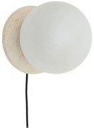 Biało-kremowy marmurowy kinkiet ø 20 cm Malachi – Kave Home