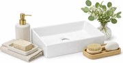 Biała prostokątna umywalka nablatowa B2-F00
