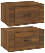 Dwie wiszące szafki nocne brązowy dąb T9-F24