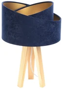 Lampa stołowa GEMSTONE granatowa/złota/sosna BPS KONCEPT