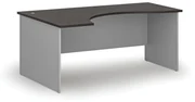 Biurko narożne  PRIMO GRAY, 1800 x 1200 mm, lewe, szary/wenge