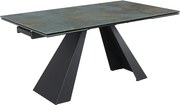 Stół rozkładany SALVADORE CERAMIC 160(240)x90 turkusowy ossido verde SIGNAL