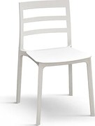 Zestaw 4 białych krzeseł z polipropylenu - MALAGA