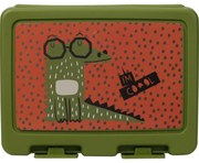 Hatu Plastikowe pudełko na śniadanie Krokodyl, 18 x 7,5 x 13,5 cm