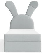 Szare dziecięce łóżko kontynentalne 100x200 cm R8-W11