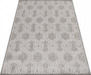 Dywan płaskotkany Aruba heksagon szary 240 cm x 340 cm