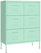 Stalowa szafka wielofunkcyjna z szufladami miętowy W5-R08