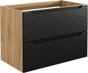 Szafka pod umywalkę LUXOR BLACK 82-80-2S 80cm dąb olejowany/czarna COMAD