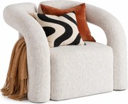 Szary designerski fotel do salonu w stylu nowoczesnym C2-B78