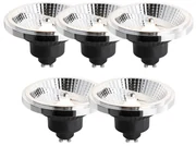 Zestaw 5 ściemnialnych żarówek LED GU10 111mm 10,5W 770lm 3000K