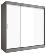 Szafa przesuwna 200 cm antracyt + biały P4-L32