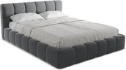 Łóżko 180 x 228 - z weluru - stalowy - NALU