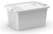 Biały plastikowy pojemnik z pokrywką 36,5x26x19 cm Bi-Box S – KIS