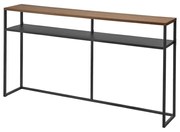 Czarno-ciemnobrązowa konsola w dekorze jesionu 20,5x126 cm Tower – YAMAZAKI