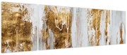 Obraz - Abstrakcja ze zotym (170x50 cm)