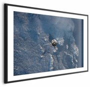 Plakat Błękitna planeta 90x60 cm z ramą czarną z marginesem ARTGEIST B