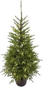 Choinka sztuczna w doniczce PE Świerk Karpacki 150cm 150LED
