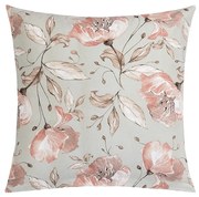 Bellatex Poduszka Adéla Lilia łososiowa, szara, 40x 40 cm