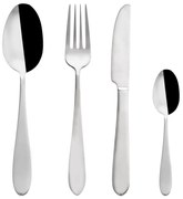 Sztućce 24 szt. ze stali nierdzewnej w kolorze srebra Mirror – Orion