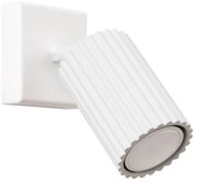Kinkiet KARBON biały ryflowany z regulowanym kloszem SOLLUX LIGHTING