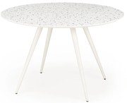ARAMIS Stół jadalniany Okrągły 4-osobowy Lastryko Biały Nowoczesny fi.120cm