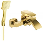 Mexen Libra R45 bateria wannowa z zestawem prysznicowym, złota - 74513R45-50