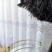 Firana z gipiurą z dwoma pasami na Markizecie lekka i elegancka wys. 280 cm