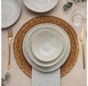 Zestaw obiadowy 24 szt. szary/porcelana