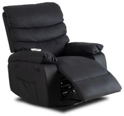 Czarny biurowy fotel skórzany S5-Z68