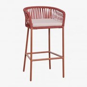 Zestaw 2 Wysokich Stołków Ogrodowych Arhiza Dachówka Red Roof & ↑75 Cm - Sklum