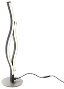 Design tafellamp zwart met zilver incl. LED dimbaar - BlazeDesignerski Oswietlenie wewnetrzne