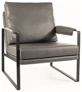 Fotel Focus Buffalo w stylu retro szary SIGNAL