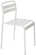 Białe metalowe krzesło ogrodowe Z6-W04