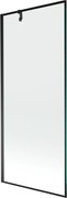 Mexen Next parawan nawannowy 1-skrzydłowy 80 x 150 cm, czarna ramka, czarny - 895-080-000-00-70-70