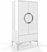 Biała wysoka nowoczesna komoda Dancan EVA / połysk