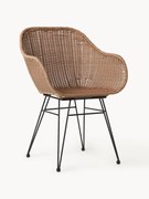 Krzesło z podłokietnikami z polirattanu Costa, 2 szt.