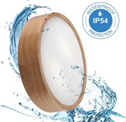 Lampa sufitowa łazienkowa OAK 3xE27/15W/230V dąb Ø37 cm IP54