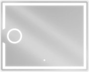 Mexen Onyx lustro łazienkowe podświetlane z lusterkiem kosmetycznym 100 x 80 cm, LED 6000K, antypara - 9813-100-080-611-00