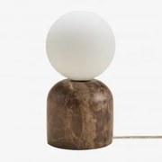 Lampa Stołowa Z Naturalnego Kamienia Tumkur Brązowy Marmur Emperador - Sklum