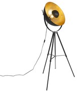 Lampa stojąca czarna ze złotem 51 cm regulowany statyw - MagnaxPrzemysłowy Oswietlenie wewnetrzne