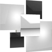 Nowoczesna lampa sufitowa 1088/45-NE Czarno-białe szkło 4xG9